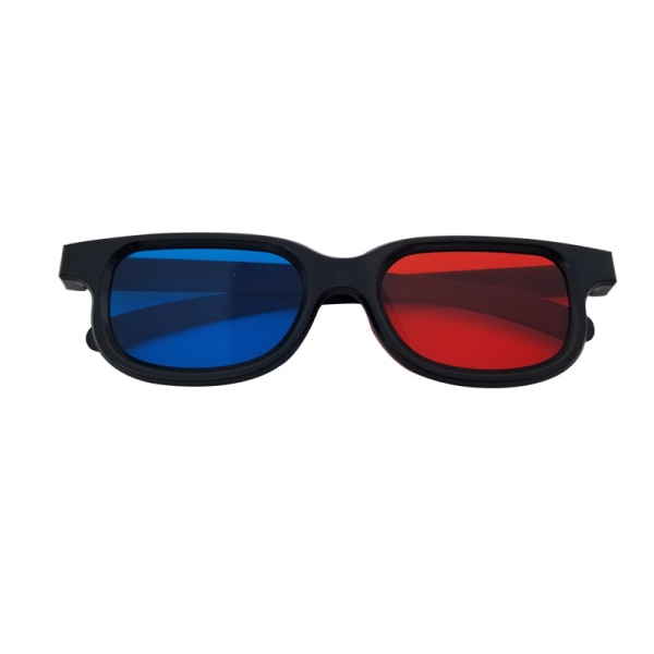 Universal 3D glasögon svart båge Röd Blå glasögon Cyan Anaglyph 0,2 mm ABS glasögon för filmspel DVD