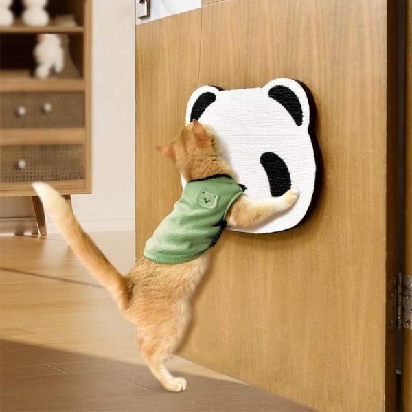 Pandamönster för kattskrapbräda slitstark anti-scratch repor väggmonterad kattskrapbrädeslipare