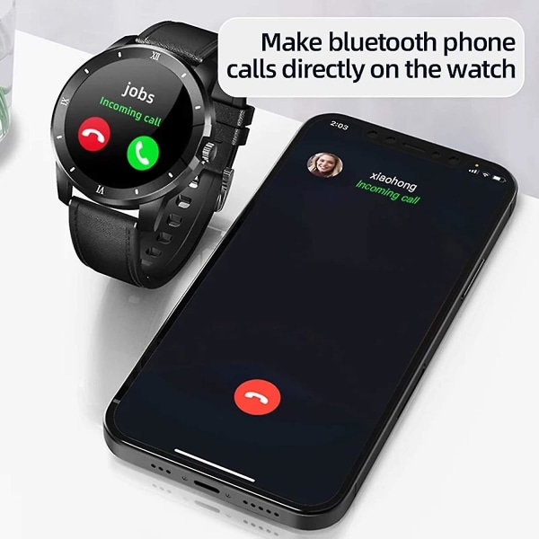 Chronus Smart Watch Herr och Dam Ip68 Vattentät Musikspelare Bluetooth Call Sport Smart Watch För Android Ios Smart Watch(brun)