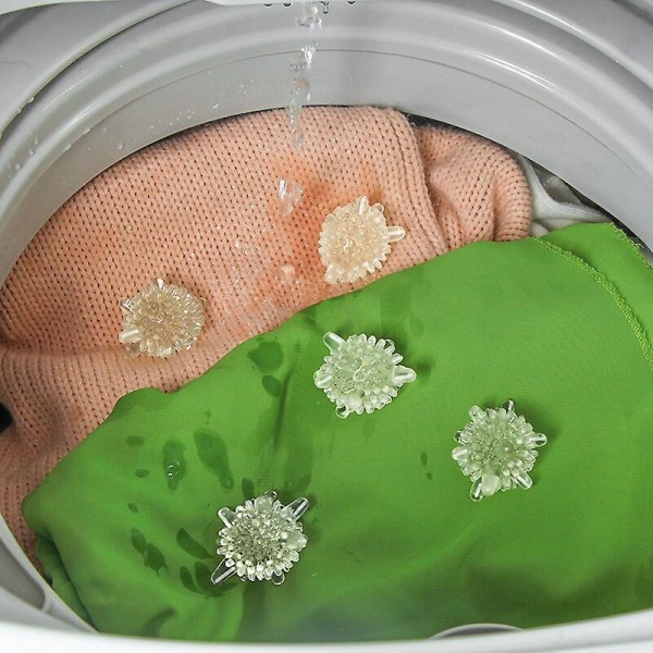 10 st/ set Transparent solid tvättsanering och anti-trassling knutning Magic Mini tvättboll