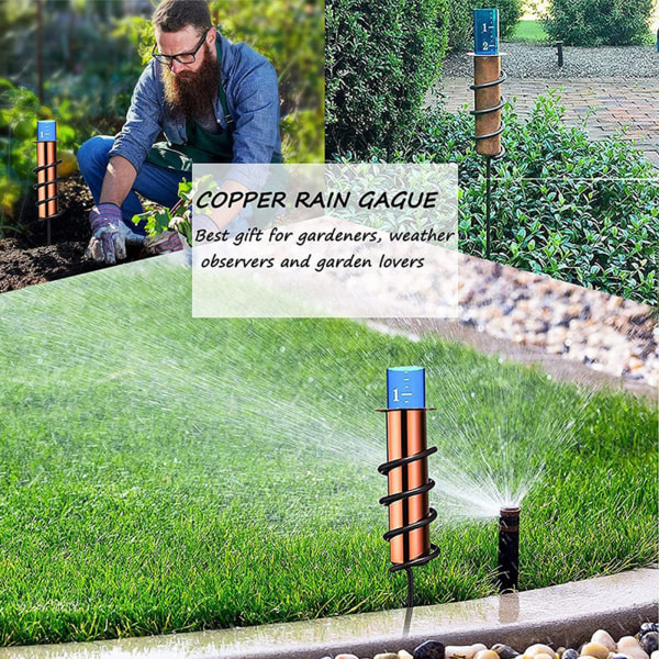 Regnmätare Flytande regnmätare i koppar för innergårdar och trädgårdar