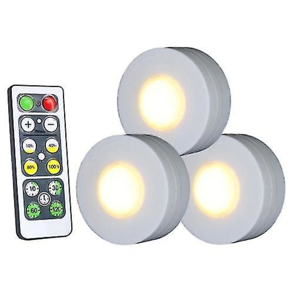 led Underskåpslampa Puck Ljus Med Fjärrkontroll Varmljus 4000k