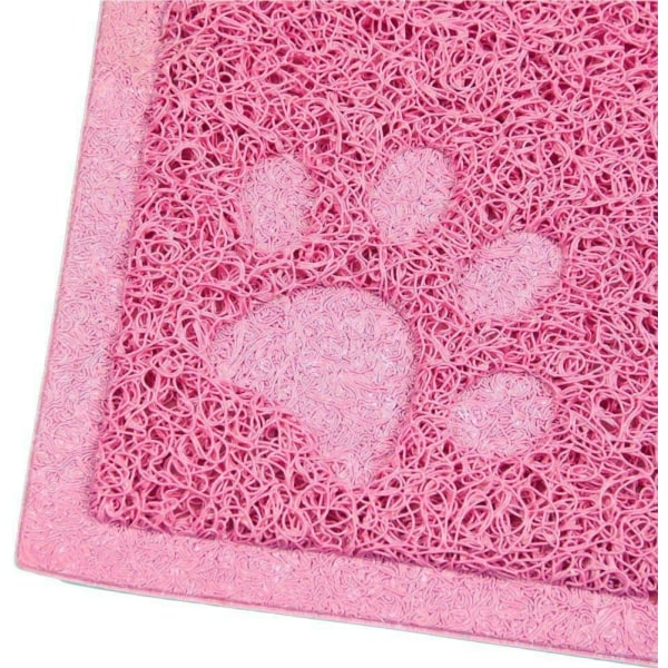 Kattlådasmatta, kattsandsmatta, kattsandsmatta, PVC, mattor för kattlådor F pink