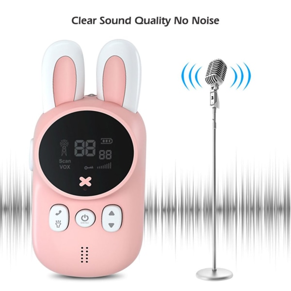 Ett par walkie talkies för barn 57,5×131,5×37,5 mm blå+rosa