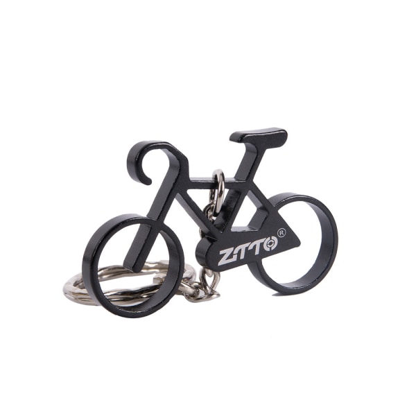 Cykelformad nyckelring med minimalistisk design, cykelmodell i aluminiumlegering black