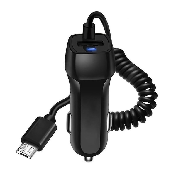 USB Type-c, billaddare med kabel, mobiltelefon (svart)