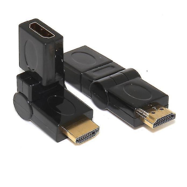 10 st Hdmi 1.4 Vinklad typ HDMI hane till hona 90 180 360 graders roterande adapter Gratis frakt