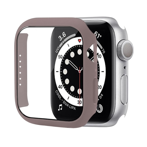 Glas+ cover för Apple Watch Case 45 mm Iwatch Tillbehör Skärmskydd Apple Watch Serie 7 brown