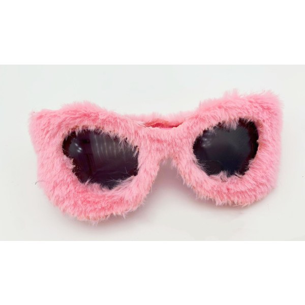 1 st plysch plysch kattöga solglasögon punk mjuk sammet nyanser för flickor pink