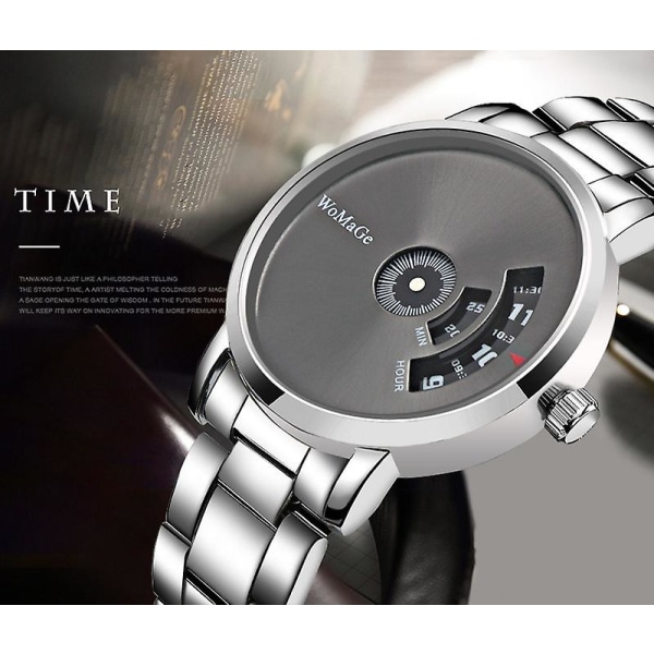Fashion Creative Dial Armband i rostfritt stål Watch för damer