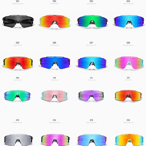Uv400 polariserade solglasögon Cykelsportglasögon Lämpliga för cykling, fiske utomhus