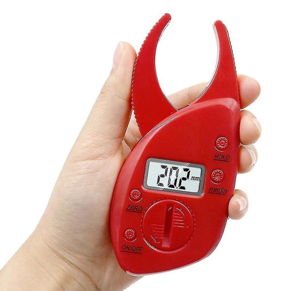 1st Skin Muscle Tester Digital Display LCD Body Fat Caliper Analyzer Fitness Muskelmonitor Mätning red