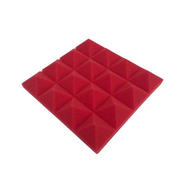 6-pack Pyramid Sponge Akustikpanel Kakel Akustisk Skummatta Vit red
