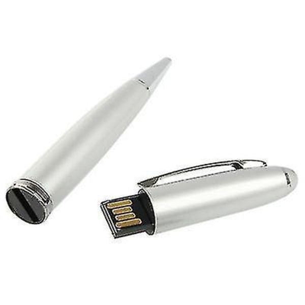 2 i 1 Pen Style USB Flash Disk, Silver (4GB)