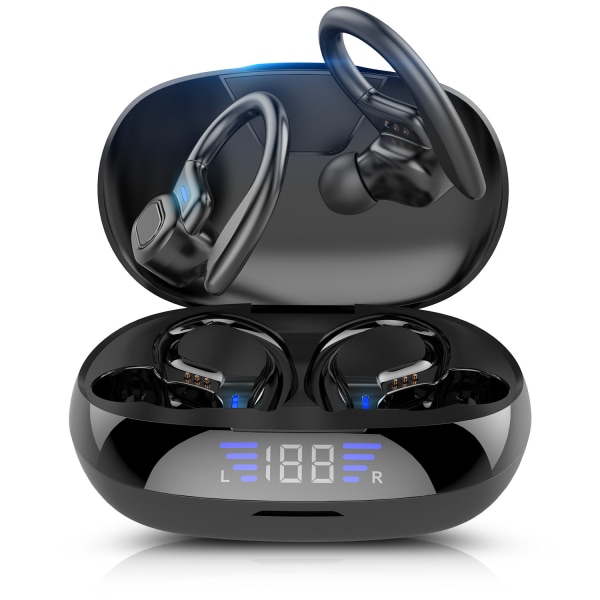 Trådlösa hörlurar Bluetooth löparhörlurar, Bluetooth hörlurar med in-ear hörlurar Sport hörlurar Ipx6