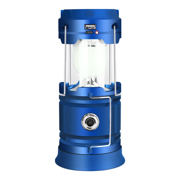2-pack campinglampor Solar uppladdningsbara LED-lampor blue