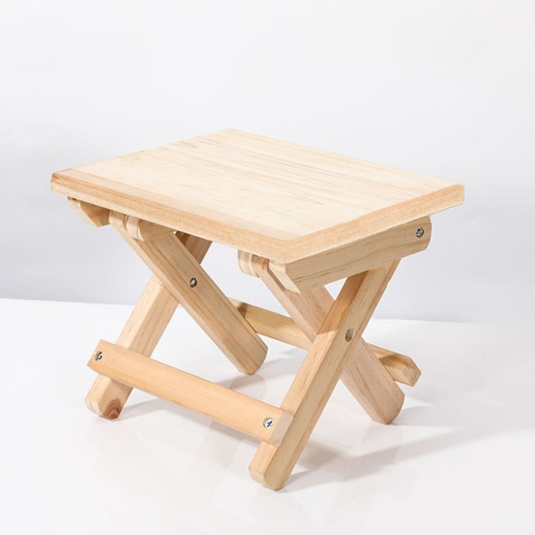Fällbar stegpall bänk bärbar utomhus fyrkantigt bord träförvaringsställ hållbart lätt halkfritt är mycket lämpligt för hemmet