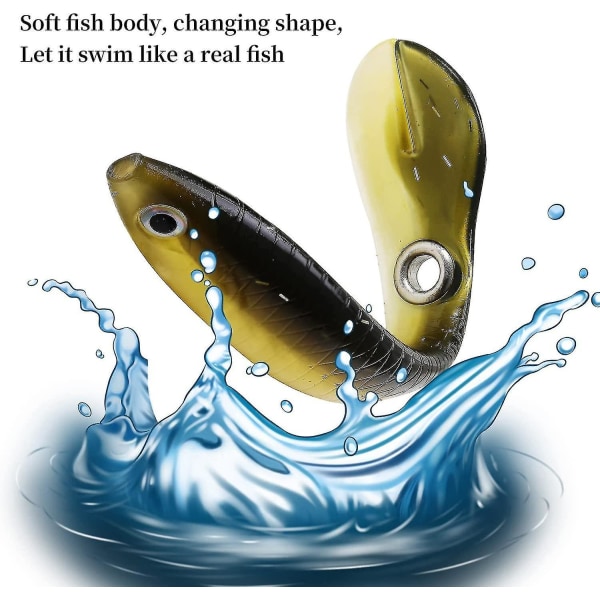 Fiskedrag, fiskeutrustning Basbeten Fiskegrejer Simulering Loach Mjukt bete, Långsamt sjunkande Bionic Simdrag, Fiskebete Mud color