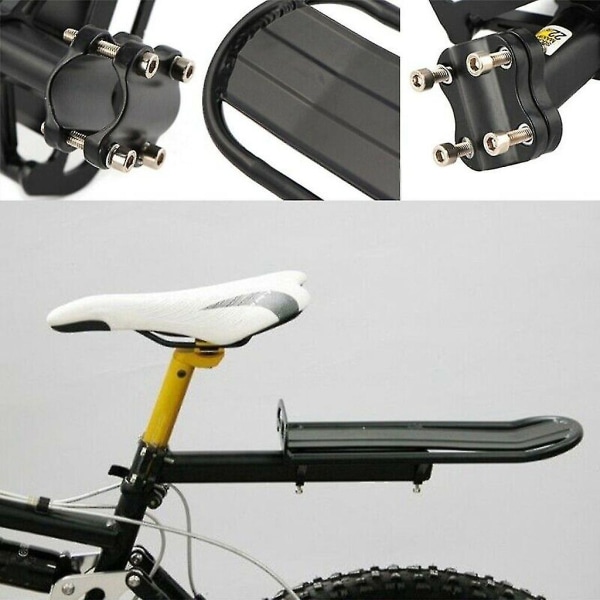 Cykelbagagestället i aluminium är lämpligt för mountainbikes, och sitsstången på mountainbikes kan justeras.