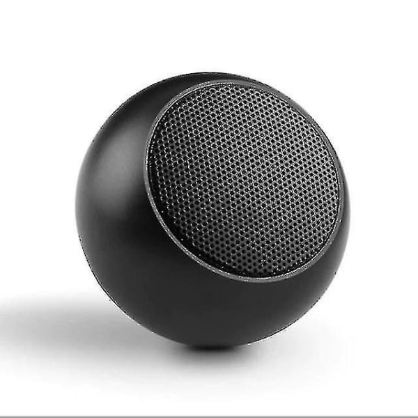 -mini Bärbar trådlös Bluetooth -högtalare Stereohögtalare i metall med mikrofon för telefon (svart)
