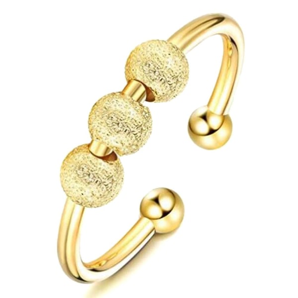 Meditation Justerbar Ring Personlighet Mode Hand Smycken golden