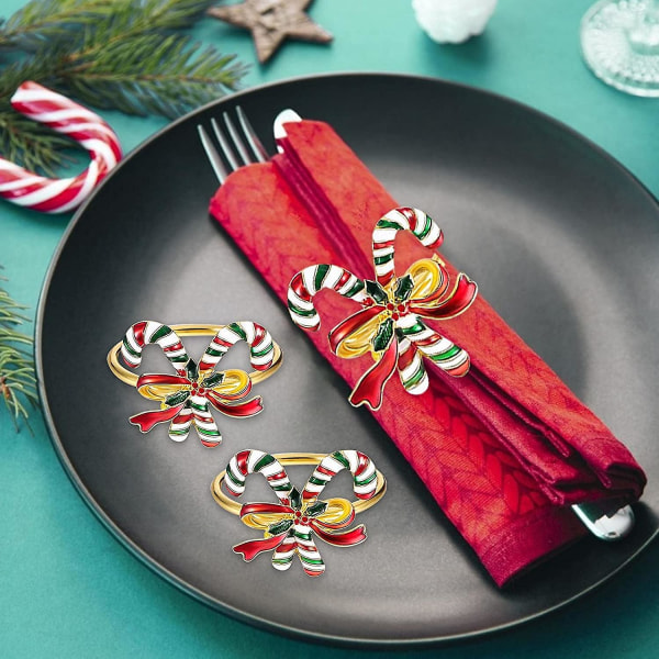 8st jul servettringar för matbordsdekoration Holiday Party Home