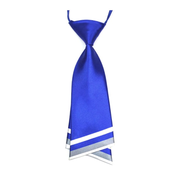 Justerbar slips, kostymtillbehör, fluga ränder royal blue