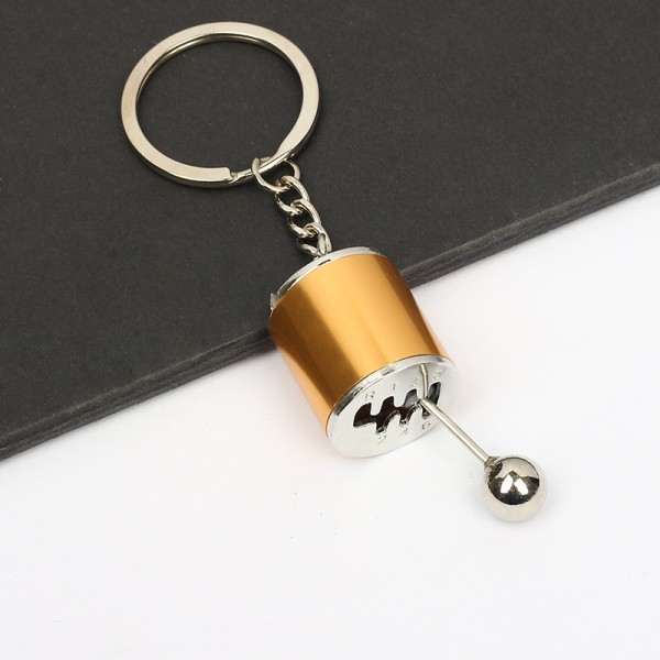 Nyckelring för automatisk växellåda, kreativ bilnyckelring i legerad metall gold