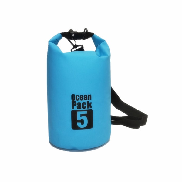 Torrväska, vattentät väska, med justerbar axelrem (blå5L)