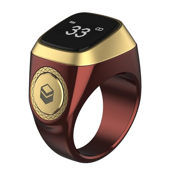 Smart Ring Bluetooth Ring Bönräknare Elektronisk Räknare wine red 18mm