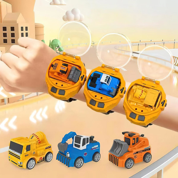 Mini bulldozer watch , fjärrkontroll watch interaktivt spel, barnfanspresent bulldozer