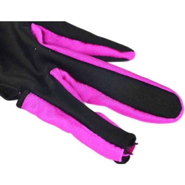 Elastisk Lycra 3 finger display biljard skyttehandske rose L