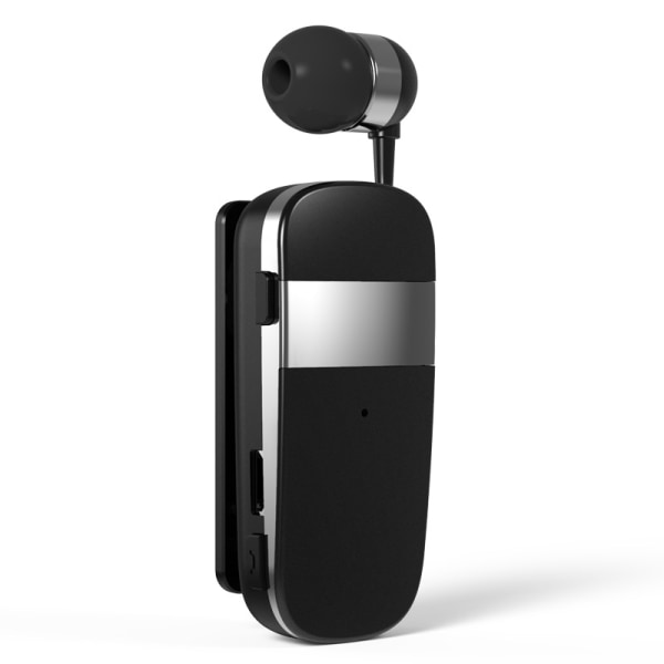 Enkel öronpropp trådlöst headset handsfree mobiltelefon sport löpararbete black