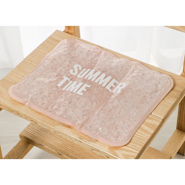 Sommar PVC kylande iskudde Butt Ice Crystal Kudde Biltillbehör Gel kyldyna Dorm Cooling Artefakt (1 st) pink