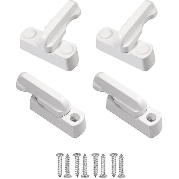 4st Serrures Scurit,limiteur Rotation Fentre Avec Vis,blanc Verrous De Fentre,serrures Sash Blo