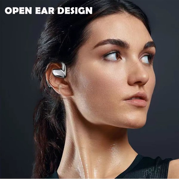 Ultralång batteritid och power trådlöst Bluetooth benledning Bluetooth headset passar inte in i örat (1 st) black