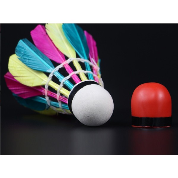 Badminton 11 stycken färg höghastighetsbadminton träning sport gym gummi ny röd