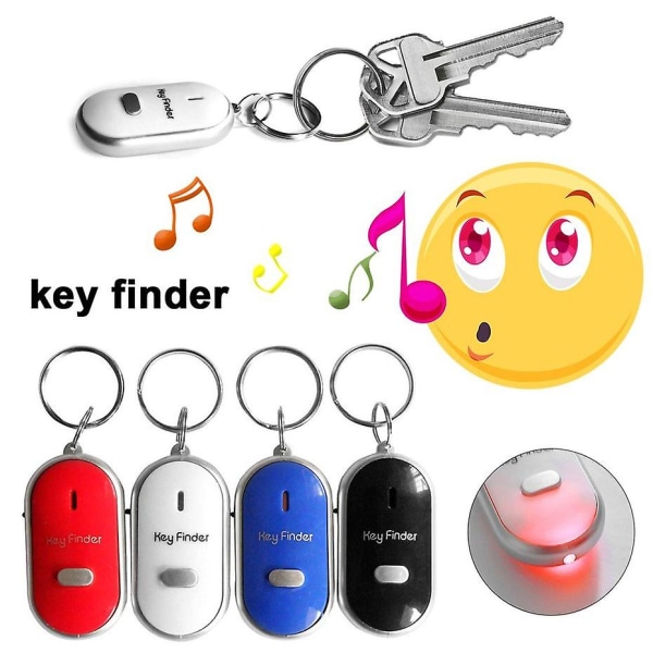Led Whistle Key Finder Blinkande ljudlarm Anti-förlorad Keyfinder Locator