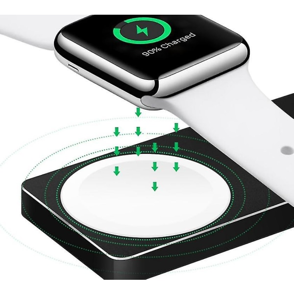 Laddare för Apple Watch-hållare Serie 5 4 3 2 1 Bärbar laddning Trådlös smart praktisk Magnetisk stativ reparationsring Lätt att bära