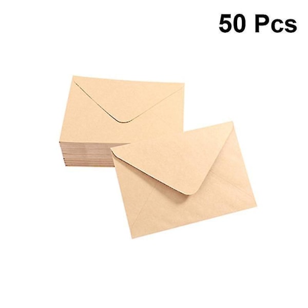 50 st färgpappershållare tomt kuvert (kohudspappersfärg)