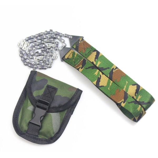 Dragkedja handsåg, bärbar motorsåg, 11 tänder motorsåg, manuell motorsåg camouflage