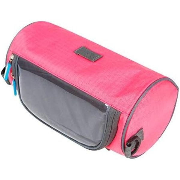 Vattentät cykelväska med transparent PVC-väska (rosa) pink