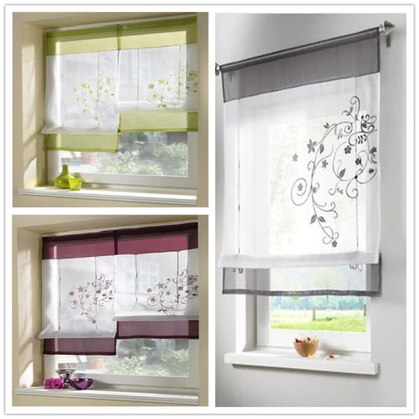 Gardin Gardin Fönster Roman Blind Roman Gardin Blommor lila 80 * 120cm purple 80*120