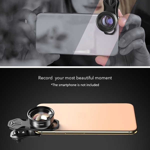 Universal Smartphone Macro Lens 4K HD Mobiltelefon Kamera Lens Ingen distorsion Suddig bakgrund Kompatibel med iPhone-serien