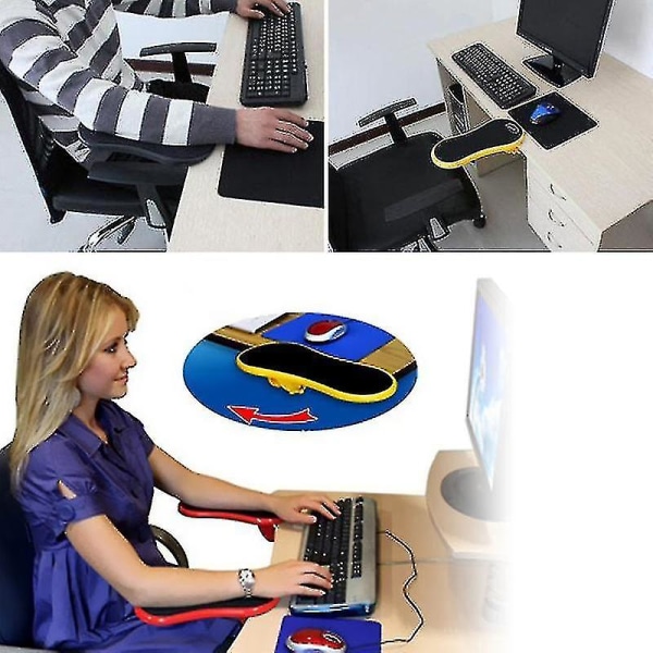 Fästa armstödsdynor skrivbord dator bord armstöd musmatta arm handledsstöd stol förlängning hand axelskydd mus