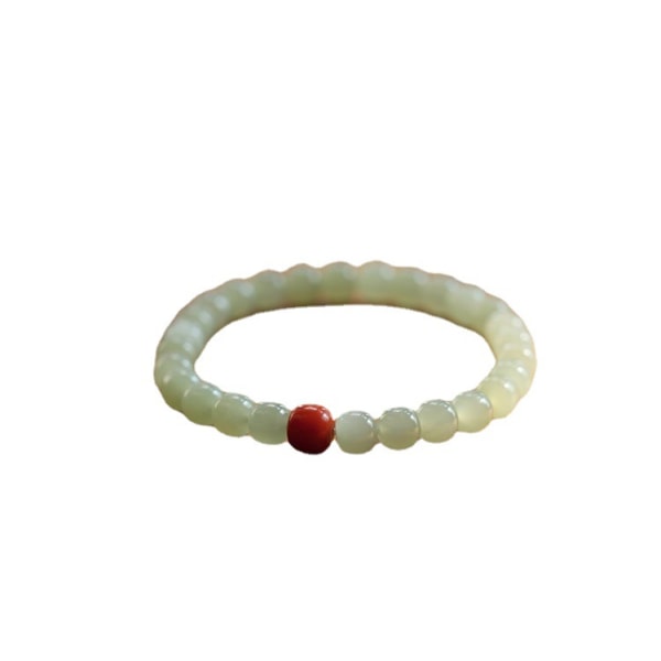 Naturligt Hetian Jade Armband Qingshui Gamla Pärlor Med Nanhong Persimmon Röd Flickor Mode Delikat enkelcirkelarmband