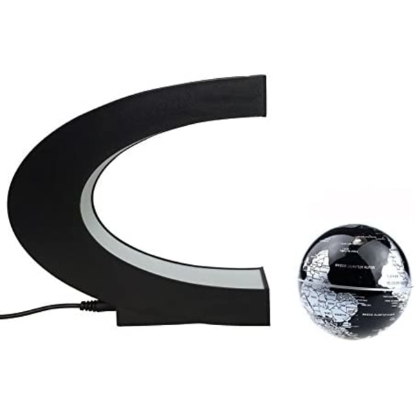 Avsändare Floating Globe med LED-lampor Skrivbordsdekoration EU-kontakt