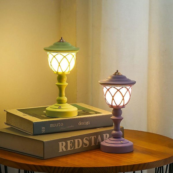 Mini bordslampa dekorativ led nattlampa Retro stil skrivbordslampa för hem sängbordslampa nattlampa