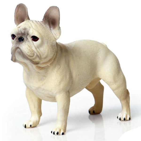 Simulering djur hund modell statisk solid plast bulldog husdjur hund bil dekoration barns djur leksaker