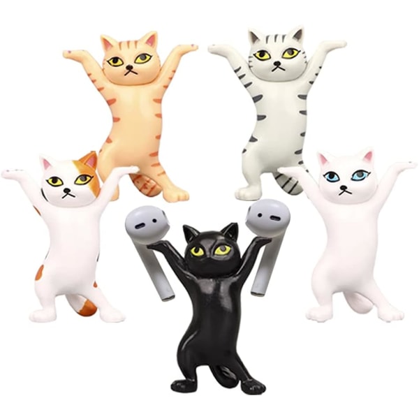 5 x Dansande katter och pennhållare, förvaringslåda
